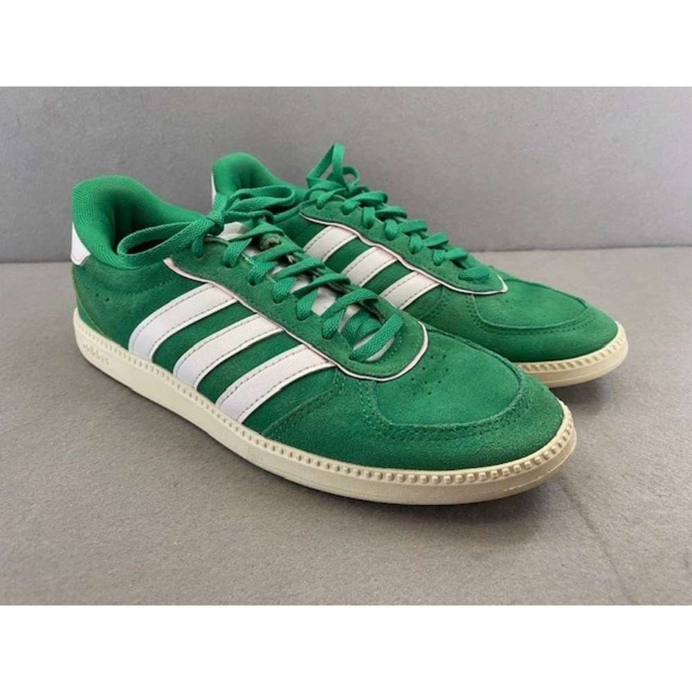 Adidas Breaknet Green Suede White Stripes Women's Sneakers Size‎ 7